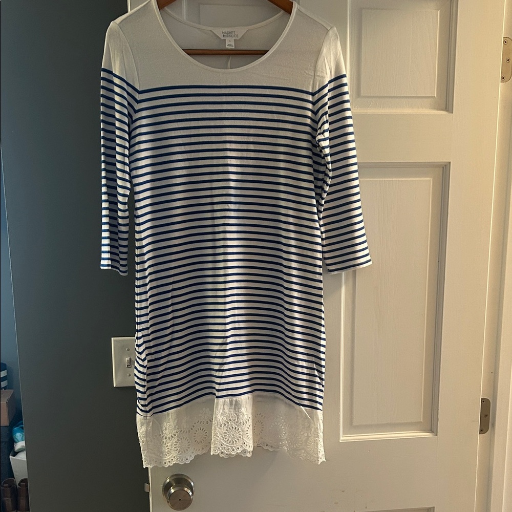 Market & Spruce Blue and White Striped Dress